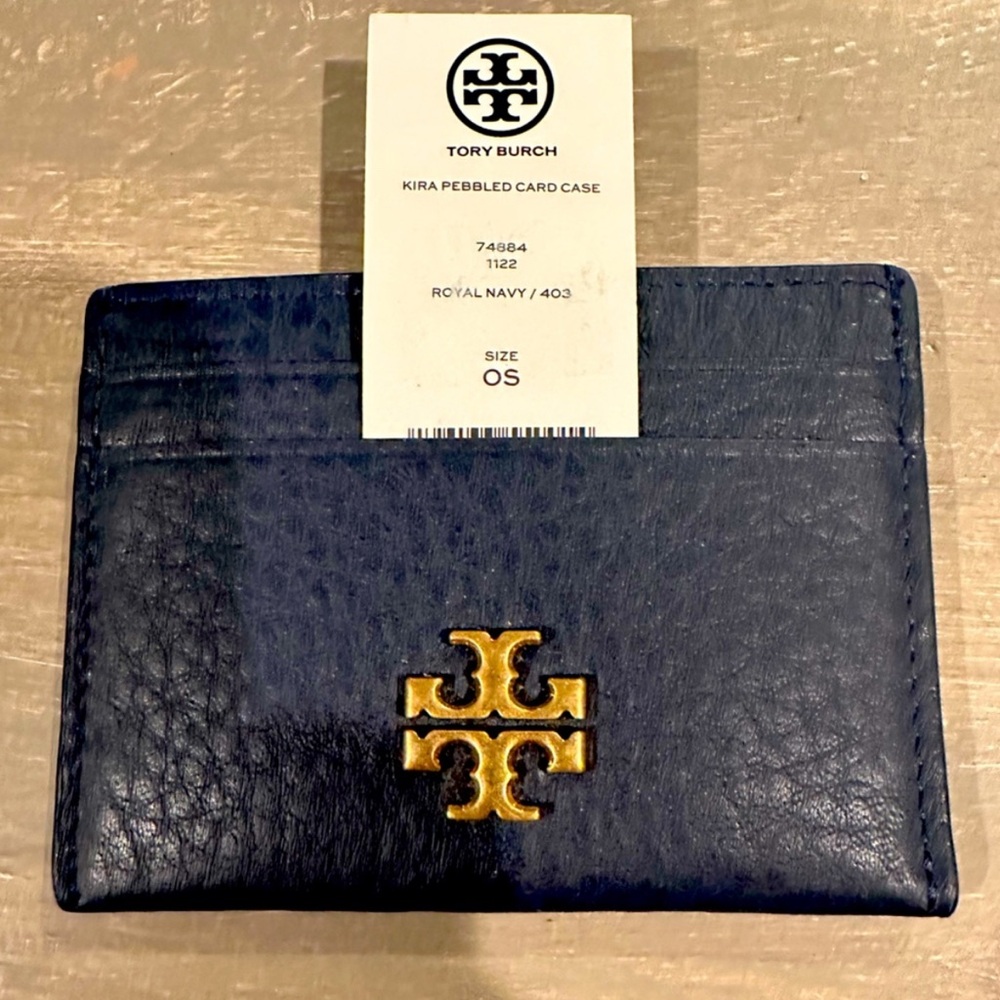 Tory Burch Navy Card Case
